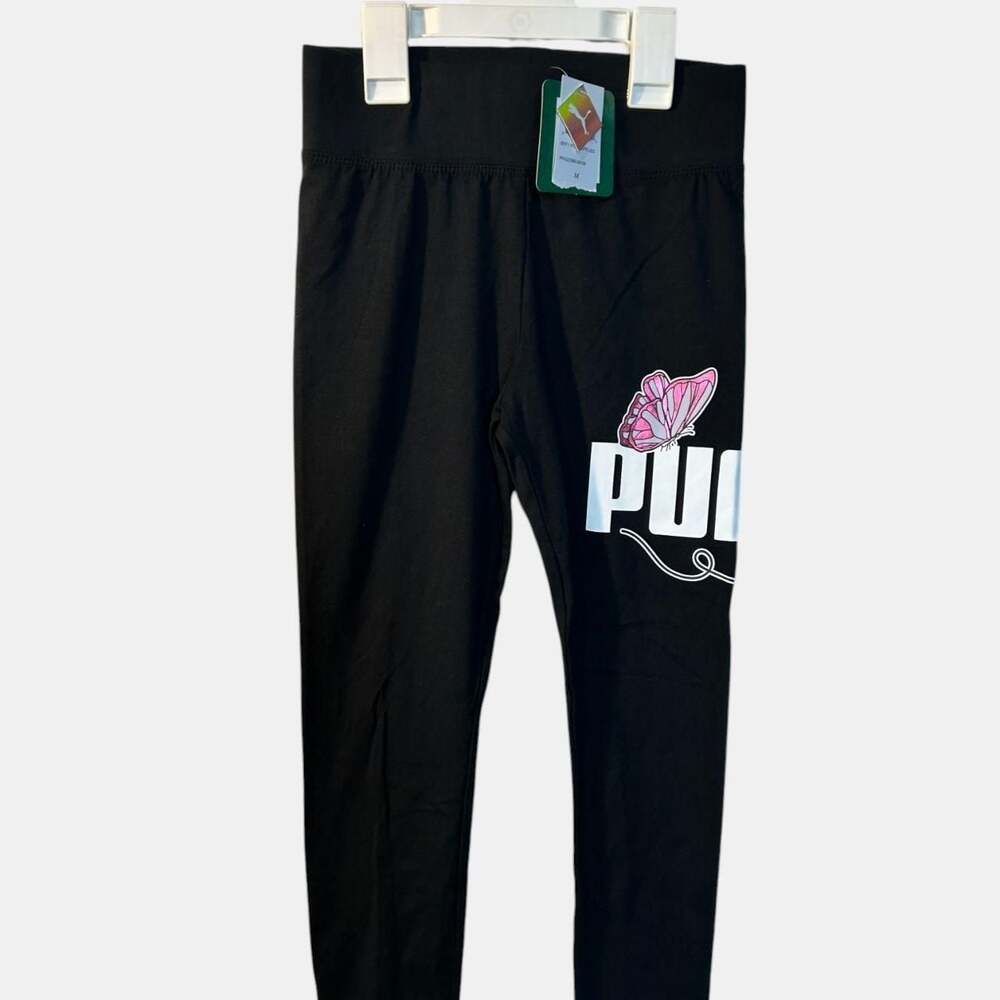 Puma Girls Youth Butterfly Logo Leggings Black